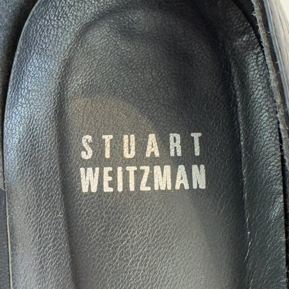 Stuart Weitzman Black Snake-Embossed Court Shoes, 9 1/2 M - Picture 8 of 16